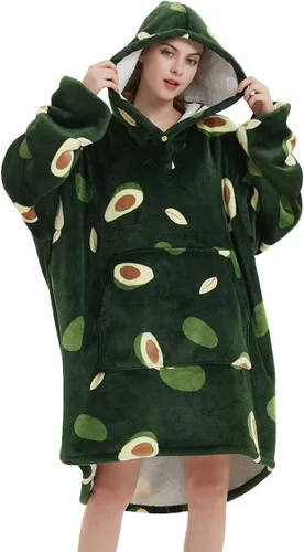 Miniatura 4 de NAFLEAP Manta con capucha para mujer, manta vestible para adultos, de gran tamaño, forro polar, sherpa, sudadera de Navidad, regalo para mujeres