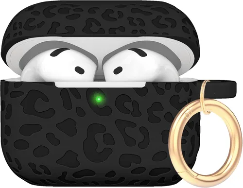Miniatura 23 de Funda de silicona con flores compatible con AirPods Pro 2019, Gawnock - Funda suave y flexible para imprimir para mujeres y niñas con llavero - Flor