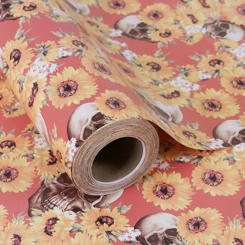 Miniatura 12 de Aimyoo - Rollo de papel de regalo floral kraft - Rollo jumbo - 30 pulgadas x 33 pies - Papel de regalo vintage con flores para todas las ocasiones
