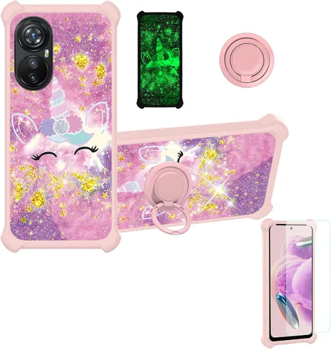 Miniatura 63 de jioeuinly JSF-DJS - Funda compatible con Nothing Phone 2a con protector de pantalla de vidrio templado, policarbonato duro + silicona suave, soporte