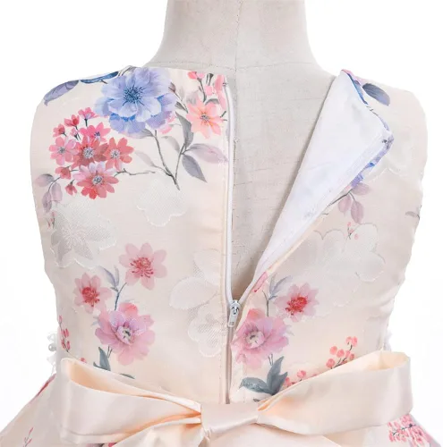 Miniatura 7 de Cosplay Life Floral Dress for Girls and Young Adults Fashion Flower Waistline Kids Party Festival Dress Ages 5-9 Years Old
