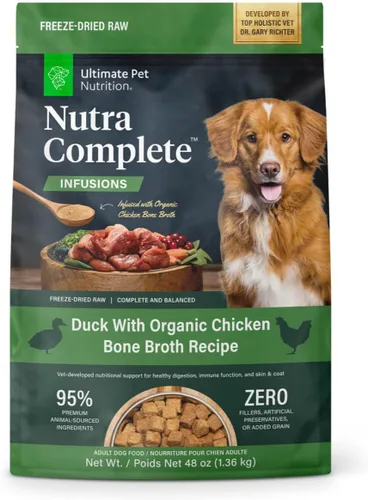 Miniatura 22 de ULTIMATE PET NUTRITION Nutra Complete - Alimento para perros 100% liofilizado crudo formulado por veterinarios con antioxidantes, prebióticos
