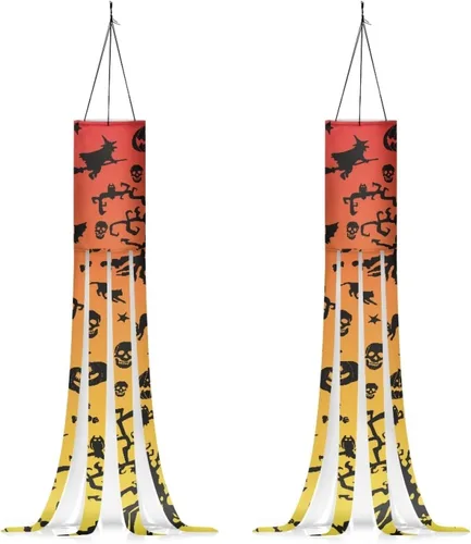 Miniatura 29 de Windsock - Calcetín de viento reutilizable suave de Navidad para colgar al aire libre para jardín, árbol, fiesta, decoración de bandera, calcetines