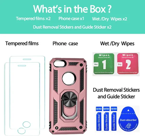 Miniatura 286 de Jeylly Funda para iPhone SE/Funda para iPhone 5S, Exterior de Plástico Duro que Absorbe Golpes + Interior de Silicona de Goma Defensor contra