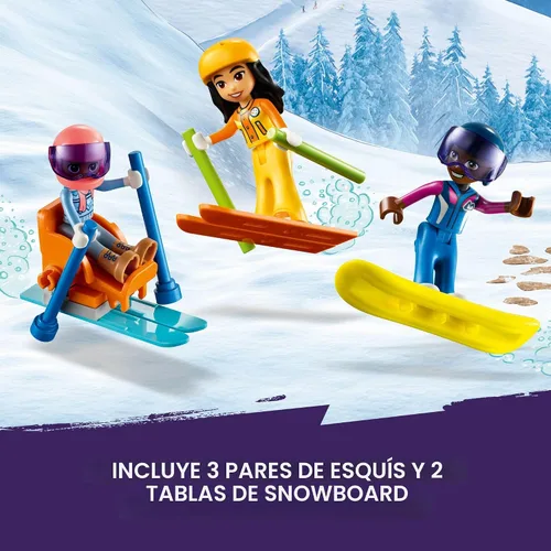 Miniatura 5 de LEGO Friends Pista de Esquí y Café Navideño de Construcción de Juguetes - Figuras de Juego de Simulación y Juegos de Construcción para Niñas