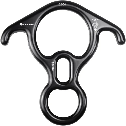 Miniatura 9 de 30kN/35kN/40kN Rescate Figura 8 Descender Engranaje de escalada Equipo de descenso Dispositivo de rappeling de placa de aparejo para escalada en 30