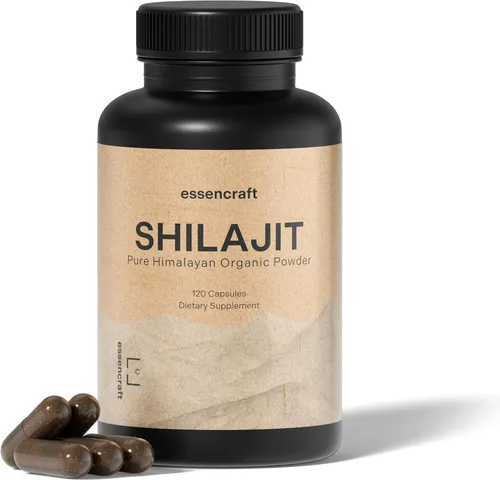 Extracto de Resina de Shilajit del Himalaya Orgánico - Potencia Máxima de 1000mg, Shilajit Puro Testado en Laboratorio para Hombres y Mujeres, Ácido