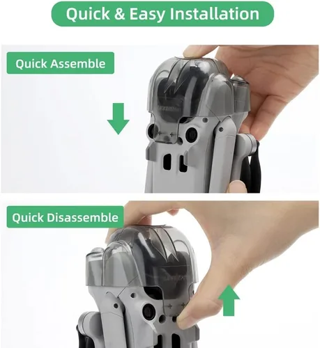 Miniatura 4 de Mini 3 Pro lente de cámara tapa len cubierta cardán sensor de visión cubierta protectora para DJI Mini 3 Pro Drone Accesorios (gris claro)