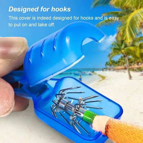 Miniatura 6 de Alomejor Funda para anzuelos de pesca, material EVA, capó protector, ligero, portátil, fácil de abrir y cerrar, paquete de 10