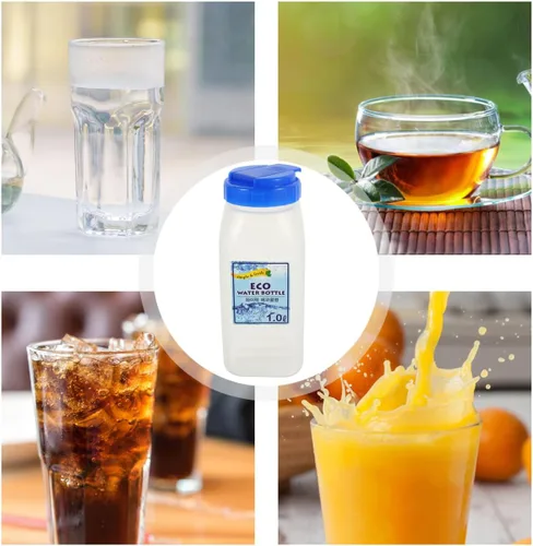 Miniatura 8 de Botella de agua fría de plástico grande de 64 onzas con tapa, contenedor portátil de almacenamiento de jugo y leche para uso en el hogar fitness al