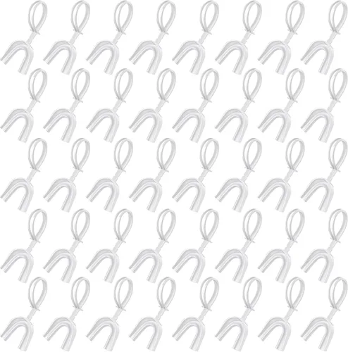 Miniatura 7 de Copkim 50 protectores bucales con correa, protector bucal de fútbol suave para fútbol, boxeo, baloncesto, hockey, lacrosse, lucha libre, rugby, 50