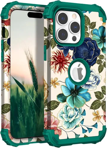 Miniatura 46 de Hocase Funda para iPhone SE 2022/2020, resistente a prueba de golpes, de plástico duro+goma de silicona, funda protectora híbrida para iPhone SE