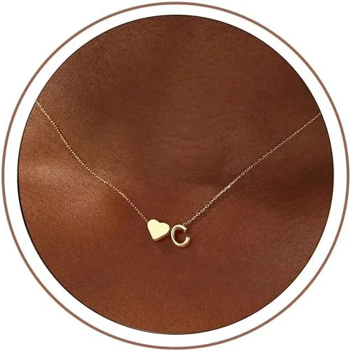 Miniatura 48 de Turandoss Mothers Day Gifts for Mom Wife - Dainty 18K Gold Plated Heart Initial A-Z Pendant Necklace Trendy Jewelry Heart Necklaces Birthday Mothers