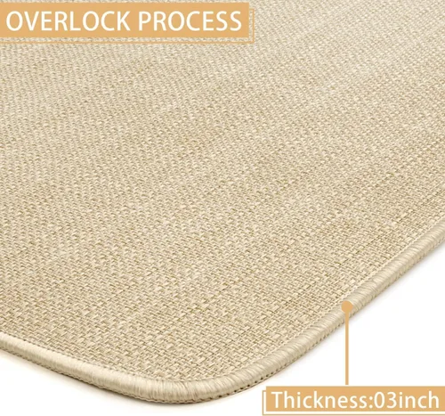 Miniatura 4 de Mloabuc® Juego de 2 Tapetes de Cocina con Diseño de Flores Estilo Granja Anti Fatiga Impermeables Resistentes a las Manchas Alfombra de Piso