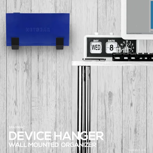 Miniatura 4 de Soporte de pared para caja de cables de 2.5 pulgadas, adhesivo y atornillado, para enrutadores, portátiles, módem, WiFi de malla, Apple TV