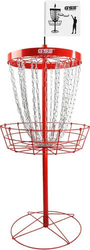 Miniatura 18 de GSE Games & Sports Expert PRO - Cesta portátil de golf de disco, 12 cadenas/24 cadenas, disco volador de metal, cestas de práctica de golf