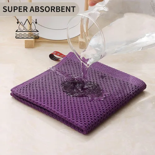 Miniatura 572 de Kitinjoy - Paños de cocina de 100 % algodón, tela de tejido gofrado, paño de limpieza ultrasuave, absorbente y de secado rápido. Beige