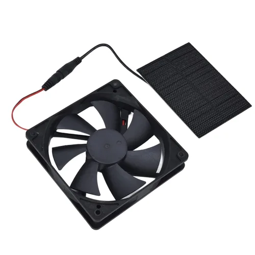 Miniatura 6 de AUNMAS Kit de mini ventilador con energía solar, sistema de enfriamiento automático de ventilación de escape de gallinero de invernadero, 5 V, 3 W