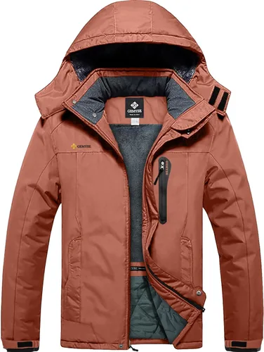 Miniatura 9 de GEMYSE - Chaqueta de esquí para hombre, impermeable, para invierno, con capucha, resistente al viento, cortavientos, para la nieve y la lluvia
