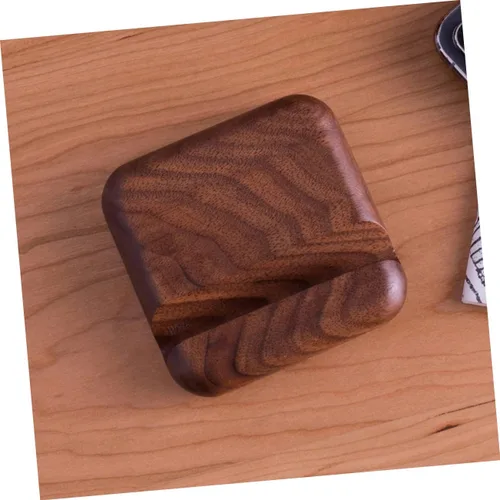 Miniatura 7 de Hemobllo 2 sets de madera del teléfono celular soporte del teléfono titular del escritorio para filmar llamadas 2 unids*2