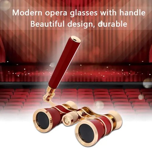 Miniatura 2 de Lentes de ópera prismáticos 3 x 25 para teatro BK7, telescopio portátil de vidrio óptico, para adultos, niños, mujeres, en conciertos musicales