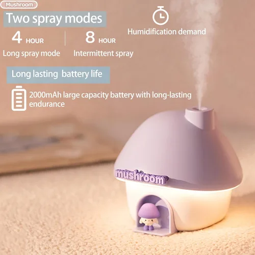 Miniatura 5 de Mini humidificador portátil, humidificador pequeño de niebla fría de 10.1 fl oz, humidificadores personales de escritorio para dormitorio de bebé