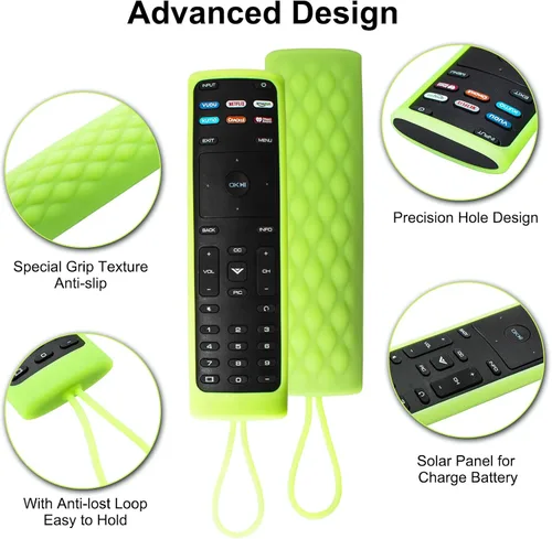 Miniatura 3 de Paquete de 2 fundas para control remoto Vizio, compatible con Vizio Remote Case XRT136 / XRT140 Series Universal Smart TV Control Funda de silicona