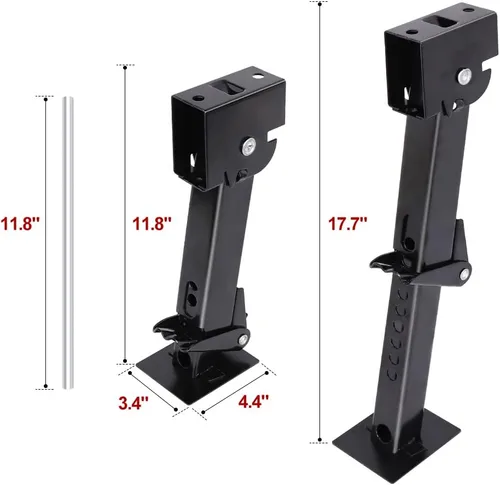 Miniatura 2 de 2 gatos estabilizadores de remolque telescópicos, soportes estabilizadores plegables de 11.8 a 17.7 pulgadas, soporta hasta 1000 libras cada uno