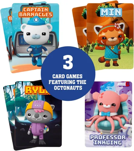 Miniatura 3 de Mighty Mojo Octonauts - Juegos de cartas clásicos para niños, juego de memoria, Go Fish & Old Maid, divertido juego familiar para niños y niñas