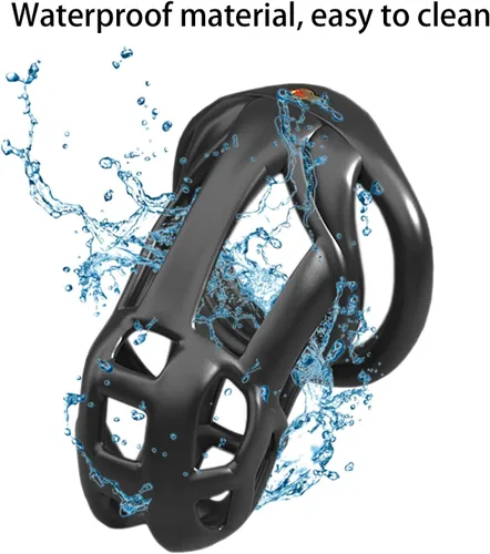 Miniatura 6 de Jaula de castidad 3.0 de resina, dispositivo de castidad masculino con 4 anillos para el pene, jaula de castidad masculina, jaula de castidad