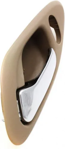Miniatura 3 de Para Honda Accord 1998 99 01 2002 Manija de puerta interior delantera, lado del conductor Bisel beige con palanca cromada Con botón de bloqueo
