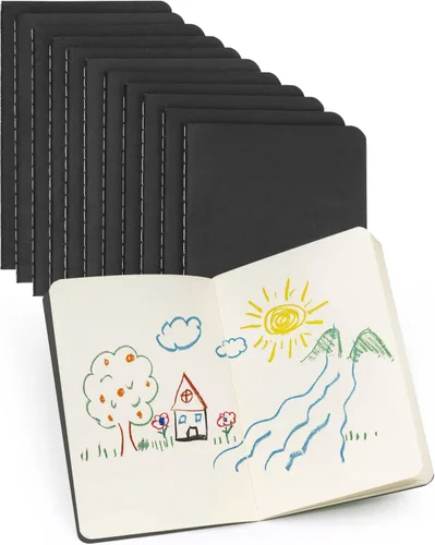 Miniatura 9 de Gwybkq Cuadernos pequeños de bolsillo sin forro, paquete de 12 mini bloc de notas diario, cuaderno de bocetos en blanco para niños, cuadernos lisos
