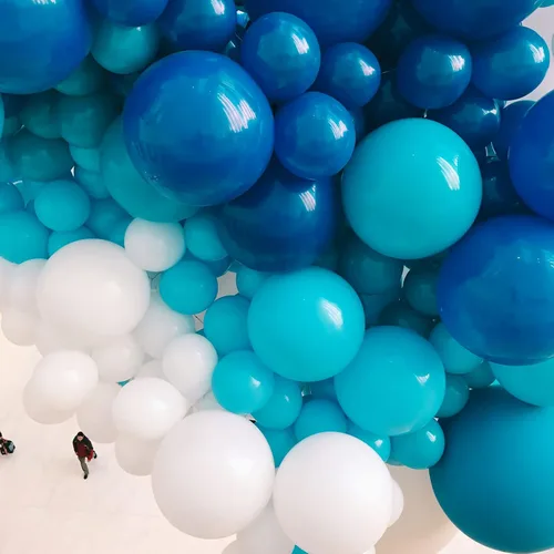 Miniatura 2 de 120 globos azules de 5 pulgadas y 120 globos blancos, 120 unidades de 5 pulgadas