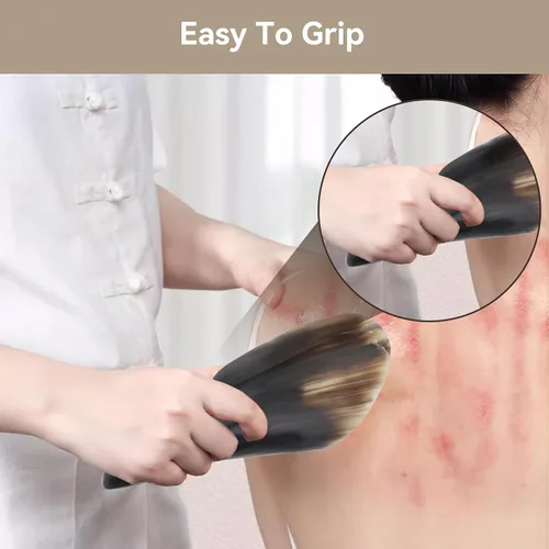 Miniatura 7 de Gua Sha Herramientas de masaje, raspado de cuerno de buey, tabla de masaje para terapia de acupuntura corporal, herramientas raspadoras para cara