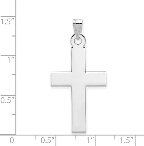 Miniatura 3 de Colgante de cruz de oro blanco de 14 quilates 1417in 0709in estilo XR491