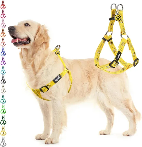 Miniatura 7 de PUPTECK arnés para perro para no jalar, reflejante, ajustable, básico, de nailon, chaleco para cachorro, para caminar al aire libre con etiqueta