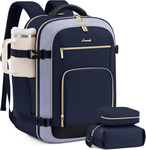 Miniatura 21 de LOVEVOOK Mochila de viaje para mujer y hombre, Beige, Mochilas de viaje