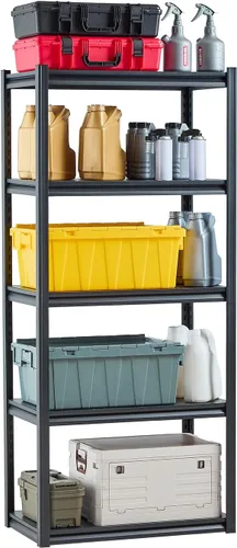 Miniatura 24 de VEVOR Storage Shelves, 5-Tier Adjustable, 2000 lbs Capacity, Heavy Duty Garage Storage Shelving Unit, Metal Utility Rack Shelf, for Kitchen Pantry