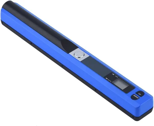Escáner portátil de mano, alta definición 32G de almacenamiento grande de documentos, escáner USB de lápiz escáner JPG/PDF para XP/Vista OS (azul)