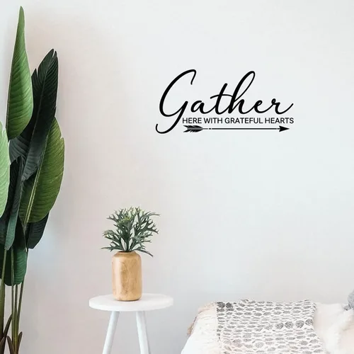 Miniatura 8 de Calcomanías de pared extraíbles con texto en inglés «Lets Stay House» – Adhesivos de pared extraíbles con citas inspiradoras, decoración de pared