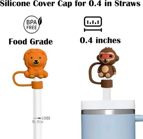 Miniatura 5 de 6 fundas de popote para copa Stanley, tapas de paja de silicona de grado alimenticio para copas Stanley de 30 y 40 onzas, tapas de paja