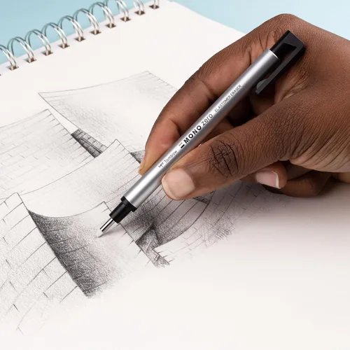 Miniatura 3 de Paquete económico de borrador cero Tombow MONO, redondo, de 2.3 mm., Blanco