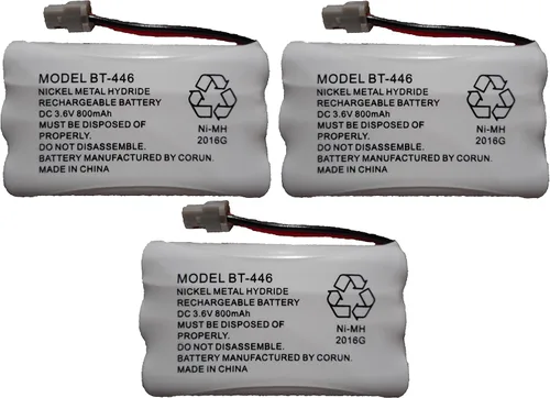 Miniatura 3 de BT446 BT-446 BBTY0503001 BT-1004 BT-1005 GE-TL26402 BT-504 CPH-488B Batería recargable de teléfono inalámbrico DC 3.6V 800mAh fabricada por Corun