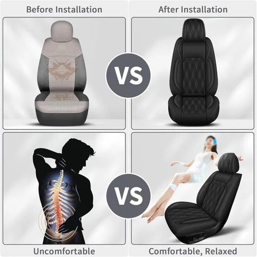 Miniatura 6 de DISUTOGO Fundas de asiento de automóvil para Chevrolet/Chevy Trailblazer 2021-2023 2024: fundas de asiento delantero, impermeables, de piel