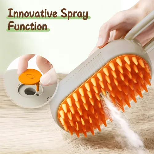 Miniatura 2 de Defur - Peine para gatos y perros, cepillo de vapor 3 en 1 para gatos y gatos, cepillo de vapor para quitar y arreglar, cepillo 3 en 1 para Caqui