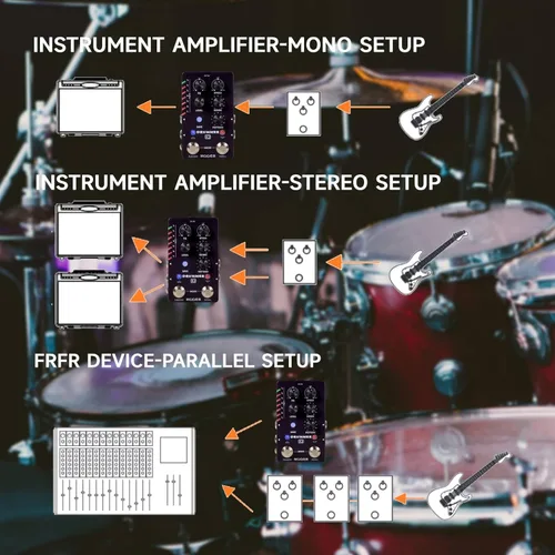 Miniatura 5 de Pedal de guitarra con máquina de batería MOOER con 121 ritmos de batería, 11 estilos musicales, 7 ranuras de ritmo, función de relleno, botón