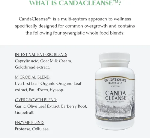 Miniatura 4 de CandaCleanse de Mt. Capra Apoyo al crecimiento excesivo, suplemento de salud digestiva con potentes nutrientes incluyendo ácido caprílico