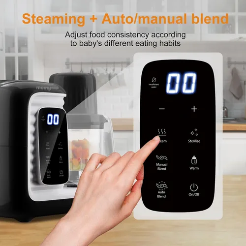 Miniatura 9 de MOMYEASY Procesador de Alimentos para Bebés, Procesador Multifunción Picador Triturador, Vaporizador de Alimentos para Bebés y Licuadora de Puré