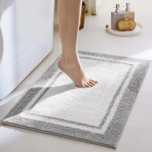 Miniatura 14 de GRANNY SAYS Alfombras de baño antideslizantes, lavables, extra suaves y absorbentes de agua para baño, alfombra de baño peluda de felpa, alfombra