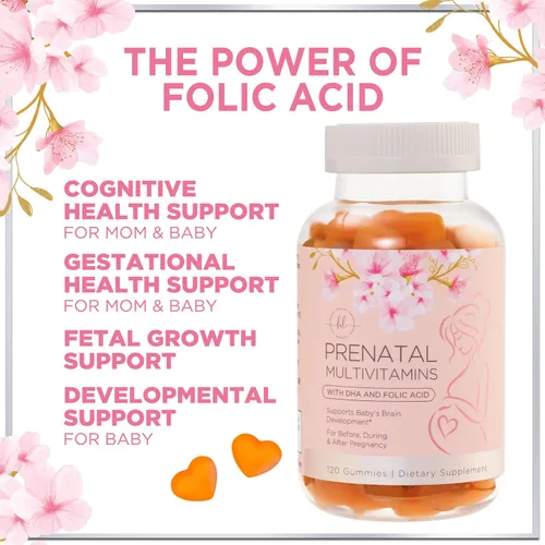 Miniatura 6 de Vitaminas prenatales para mujeres – Multivitamínico completo para el embarazo – Ácido fólico, Omega 3 DHA, colina, vitamina D – Apoyo esencial